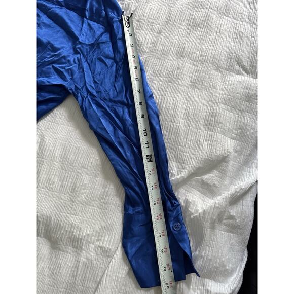 NWT Zara Wrap Dress Royal Blue Satin Women's XS Wedding Guest Cocktail Short - Picture 10 of 12